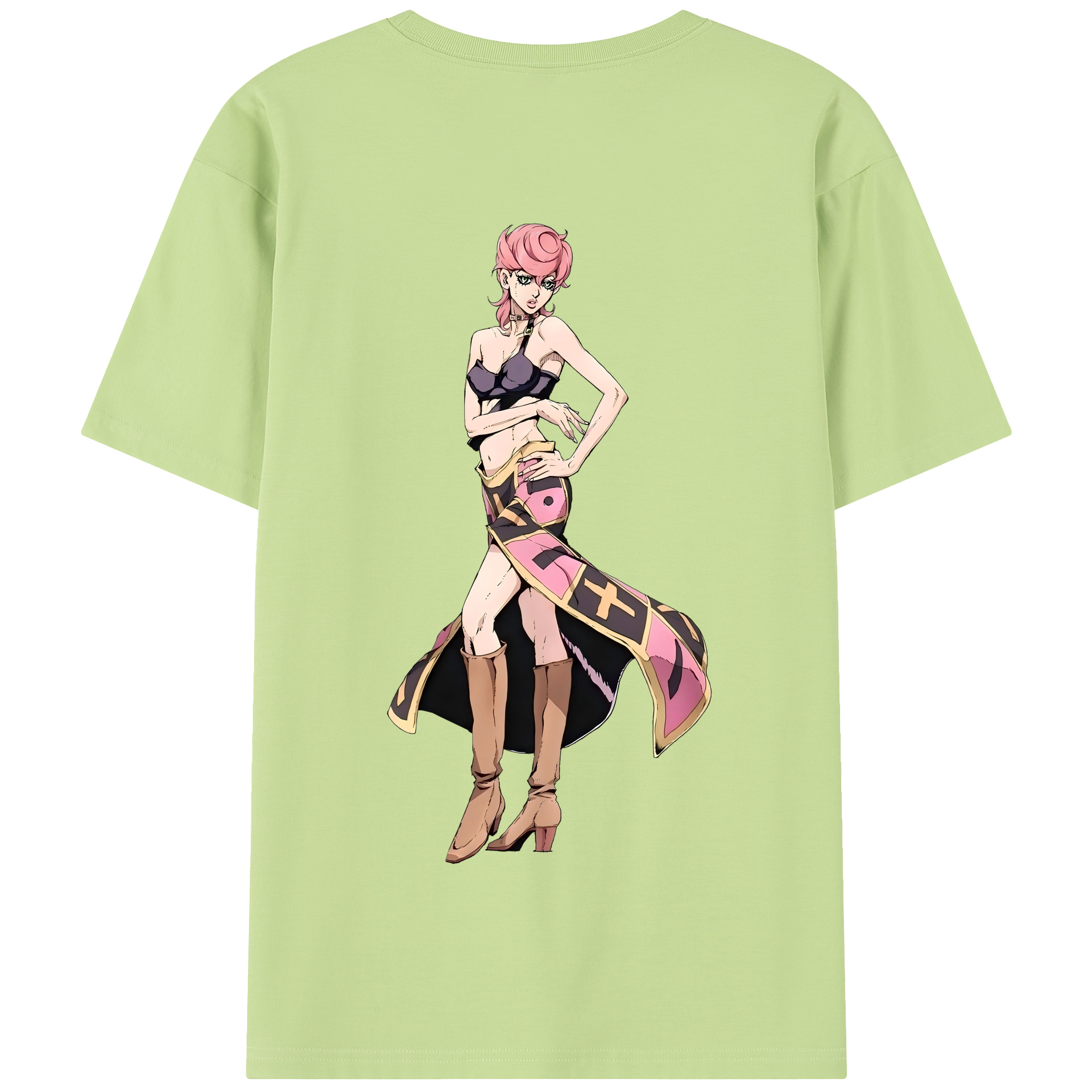 （画像用） ジョジョの奇妙な冒険 トリッシュ?ウナ JoJo's Bizarre Adventure Trish Una 綿100％半袖Tシャツ（背面プリント）